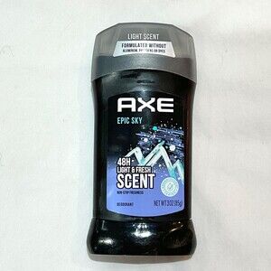 Axe EPIC SKY Deodorant Solid 3 oz 48 Hour Light Scent Aluminum Paraben Dye Free